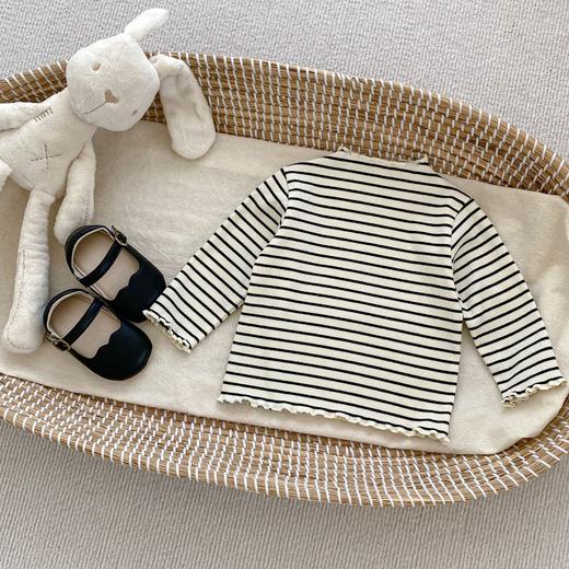 【A类全棉，舒适亲肤，温暖呵护宝宝每一天】ins秋季新款 女童半高领木耳边打底衫 洋气女宝宝碎花薄款长袖上衣-QQ 商品图7