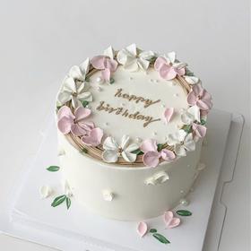 【生日蛋糕】手绘小花款