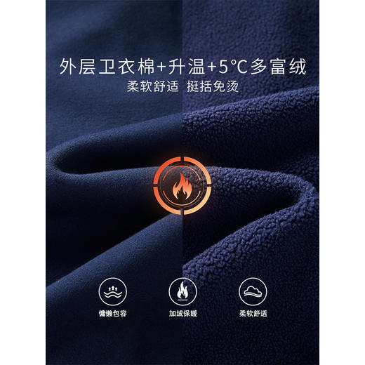 【年货节】熙世界美式学院风卫衣女加绒加厚2025秋冬新款设计感撞色翻领上衣 商品图3