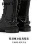 思加图冬季新款英伦风增高马丁靴中筒靴时装靴女 商品缩略图3