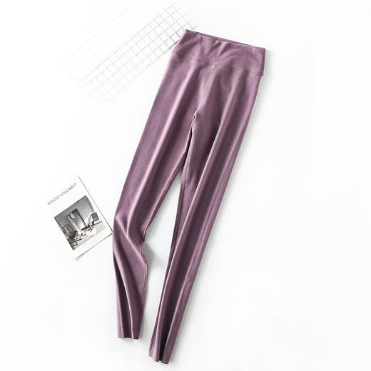 真德绒✓ 5A抑菌 A类面料！打底裤，360g重磅新款双面德绒竖条高腰裤 无痕弹力修身  随心裁打底裤，卡码可拍大，更舒服！ 商品图4