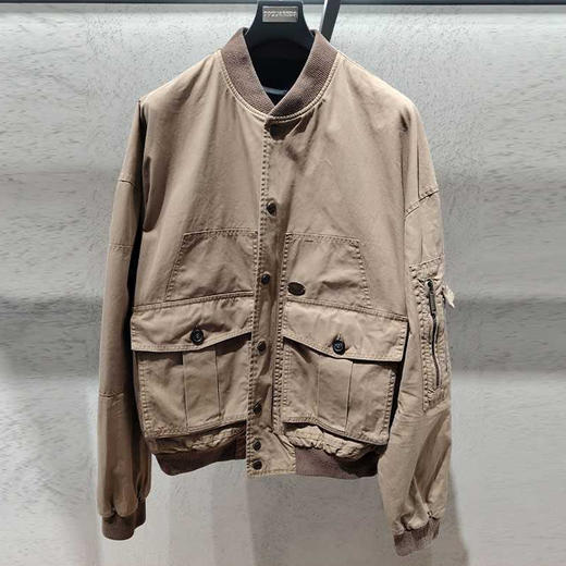 DSQUARED2 男士徽标牌飞行员夹克外套 棕色 S74AM1512 S41794 157 商品图0
