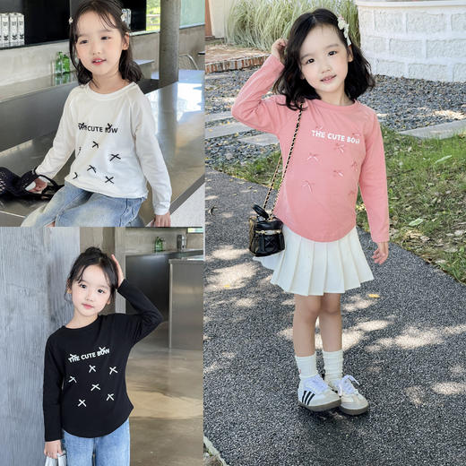 【49元到手3件】儿童印花长袖丨潮童时髦圆领上衣休闲洋气T恤 商品图1