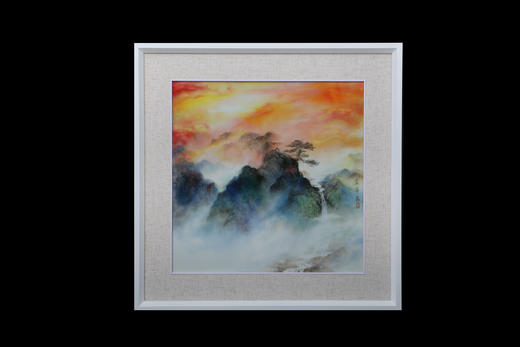 色釉泼彩《山水清音》瓷板画 商品图0