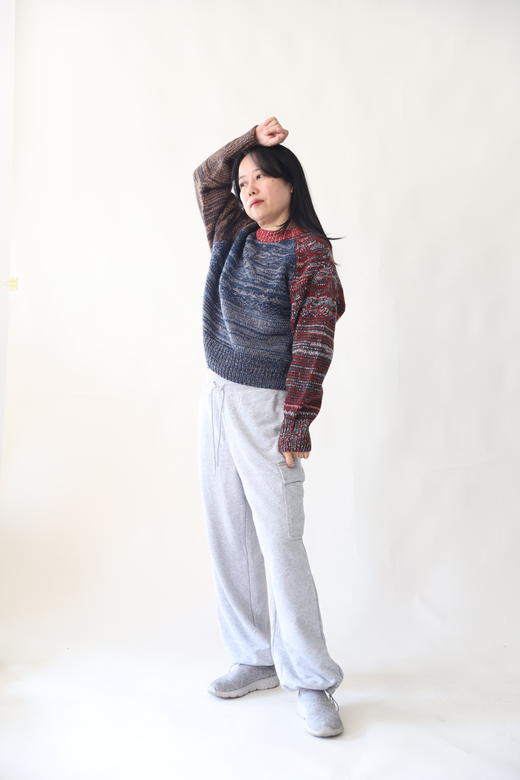 米马推荐 韩国定的每件都不一样 短款纯羊毛加粗针织衫 商品图3