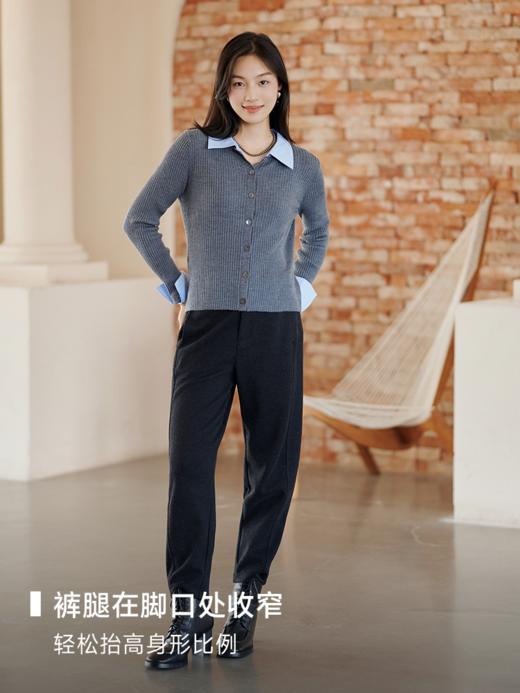 自在通勤斜纹毛呢吸烟裤FCE3PAT204 商品图6