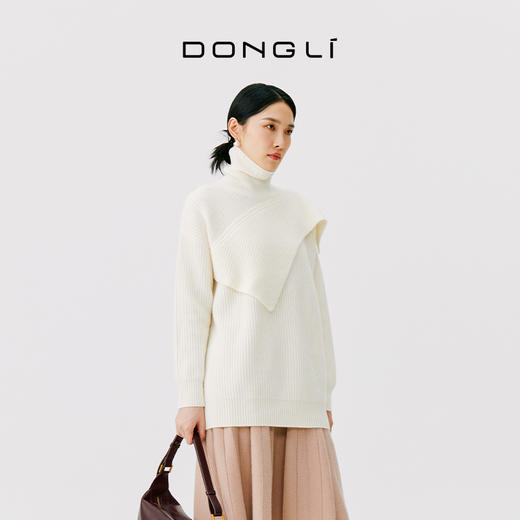 东黎 • 小山羊绒女士秋冬高领外穿套头衫 4660 商品图3