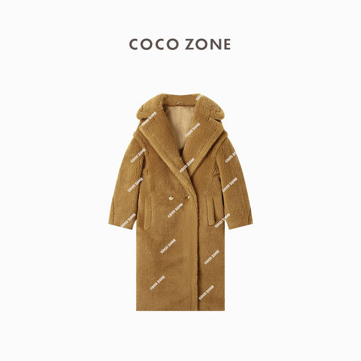 COCO ZONE美拉德经典冬中长款翻驳领毛呢大衣外套23C29989 商品图0