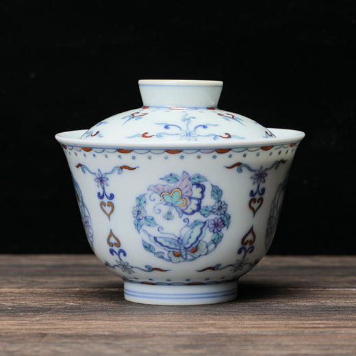 【孤品系】青远山房 青花斗彩系列盖碗 商品图2