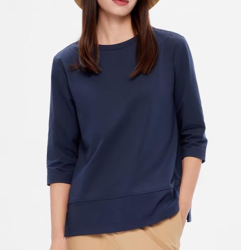 法国AIGLE女七分袖T恤帝国深蓝AK041 商品图0