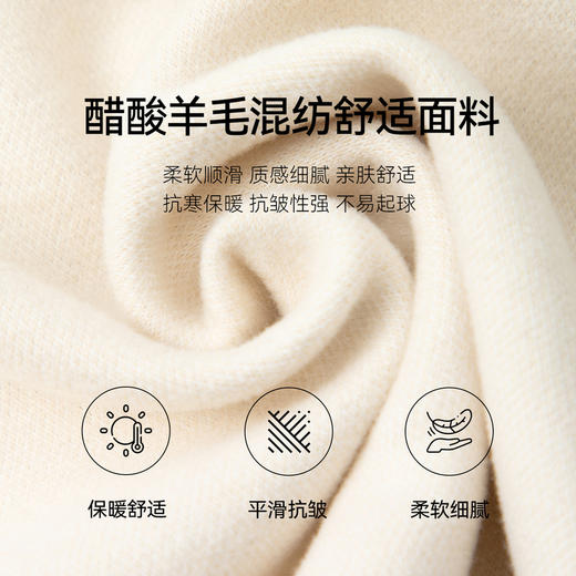 【严选】诗凡黎羊毛直筒半身裙2024年冬季新款复古风优雅气质显瘦百搭裙子7FA140261 商品图4