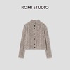 ROMI STUDIO“温暖已至”绵羊毛混纺麻花立领复古开衫外套 442WM001 商品缩略图0