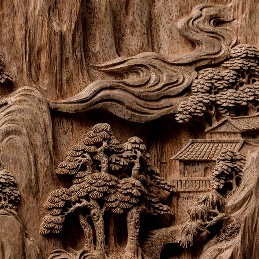 【沉香摆件】香四代 溪山访友 柬埔寨沉香雕件 商品图2