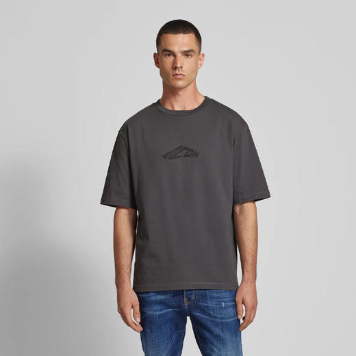DSQUARED2 男士徽标印花棉质圆领短袖T恤 灰色 S79GC0096 D20033 854 商品图1