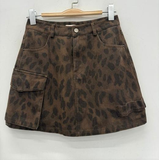 N1侧边口袋豹纹辣妹短半裙40830（卡琪） 秋季 143140200321 商品图4