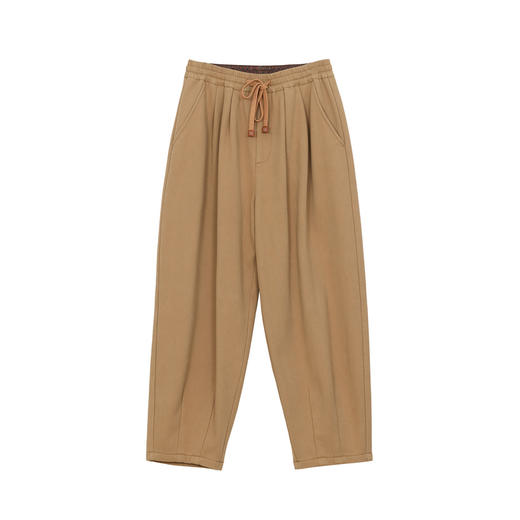 谜底直筒裤女2024冬款百搭松紧腰宽松休闲裤卫裤九分裤244MK1559 商品图4