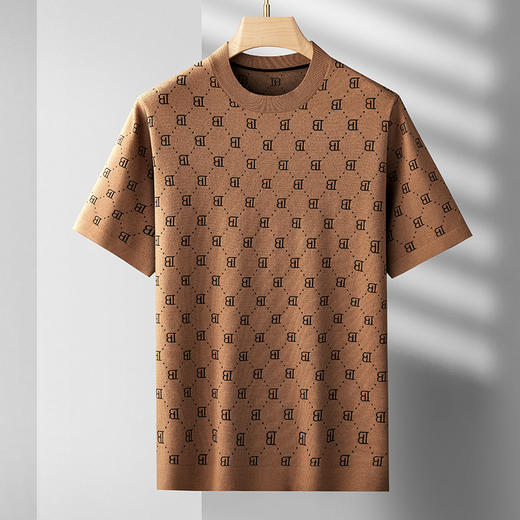 【新款DDS】大依优型大码男装圆领秋冬短袖针织打底休闲加肥加大男士胖子大码内搭上衣T恤 商品图2