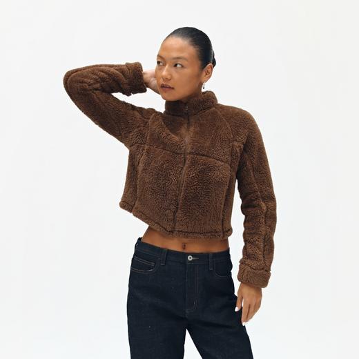 oneup长绒摇粒绒短款外套 商品图1