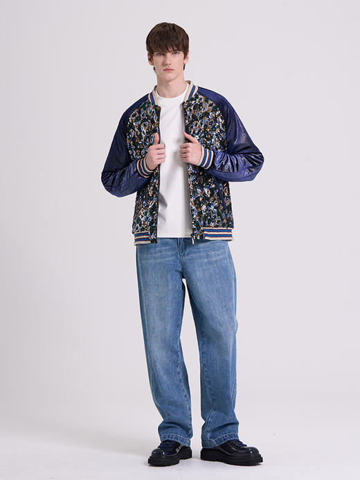 威雅/RARE 满工彩色珠片棒球男士夹克外套棉服 商品图1