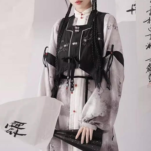 裁缝学苑AS361新中式国风长袖连衣裙纸样马甲衬衫裙套装女装改良汉服样板 商品图5