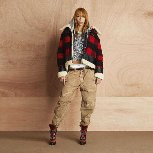 DSQUARED2 女士羊驼毛混纺圆领针织衫 混色 S75HA1291 D13043 962 商品图3