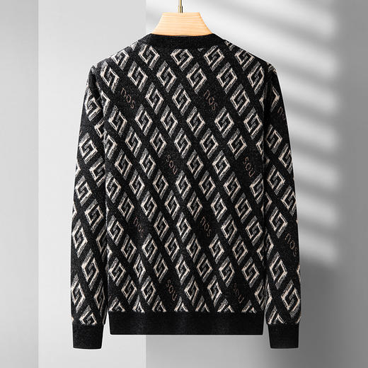 【加绒雪貂绒】【新款DDS】大依优型大码男装圆领毛衫线衣针织衫休闲加肥加大男士胖子大码内搭上衣毛衣 商品图5