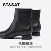 星期六摩登时尚尖头粗跟短靴SSC4116P0H 商品缩略图8