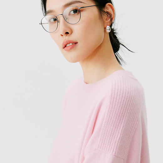 小山羊绒 东黎羊绒 女士秋冬季针织圆领羊绒时尚休闲百搭宽松 DWBS4725AN 商品图9