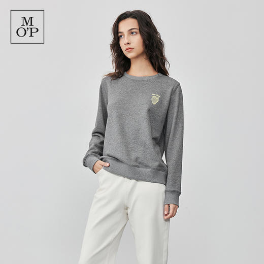 Marc O'Polo/MOP 秋季新款草莓印花logo圆领正肩套头卫衣女士 商品图3