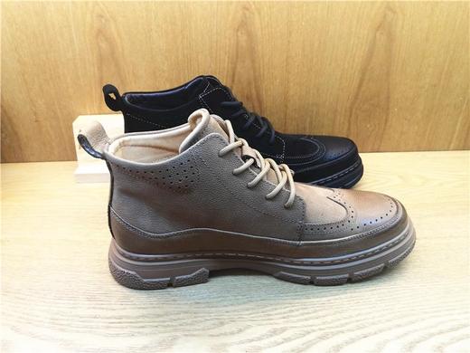 豪行秋冬11376197牛皮商务休闲高帮男鞋男靴皮鞋 商品图2