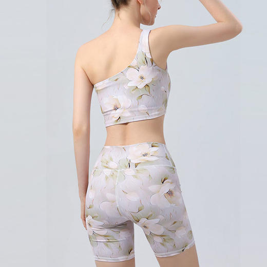 【126元任选2件】跃牌【漫西】系列 瑜伽服单斜肩美背心跑步运动文胸聚拢健身裤瑜伽服套装Y225 商品图2
