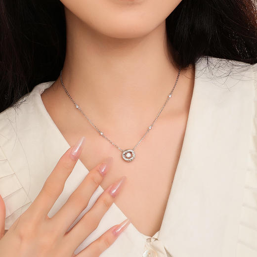 周大生莫比乌斯环心动银项链跳动的心小众简约首饰送女友生日礼物 商品图1