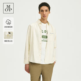 Marc O'Polo/MOP 秋季新款纯棉简约透气牛津纺条纹长袖衬衫男