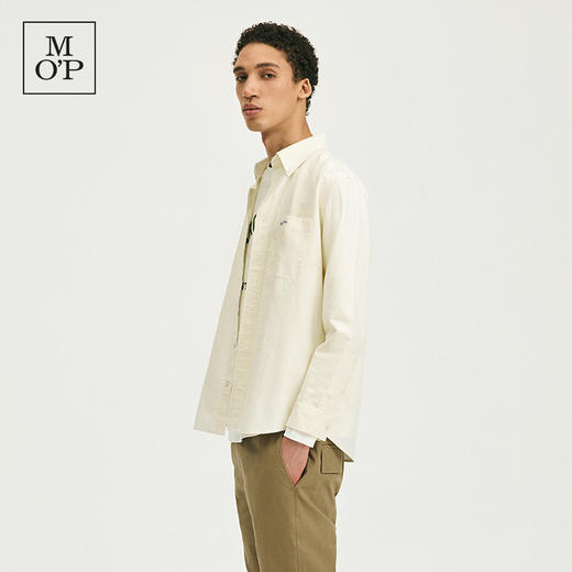 Marc O'Polo/MOP 秋季新款纯棉简约透气牛津纺条纹长袖衬衫男 商品图1