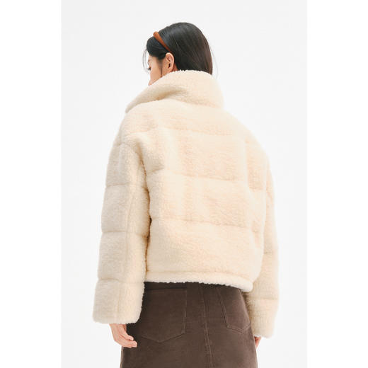 【严选】【90鸭绒】诗凡黎摇粒绒外套2024年冬新款保暖甜美俏皮短款羽绒服SFA180141 商品图4