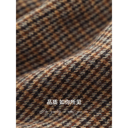 COCOBELLA[miu系高知风]威尔士格纹直筒裤打褶休闲裤PA7039 商品图4