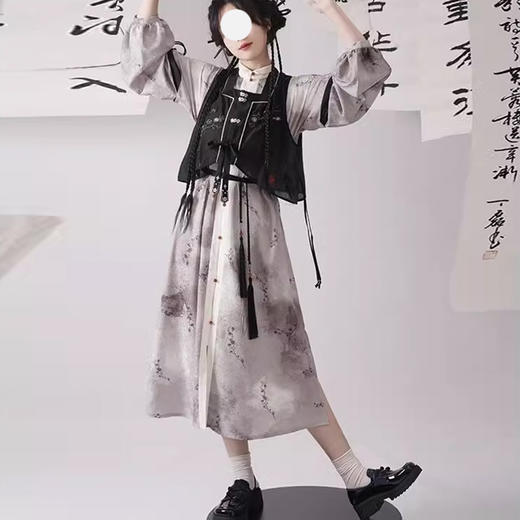 裁缝学苑AS361新中式国风长袖连衣裙纸样马甲衬衫裙套装女装改良汉服样板 商品图6