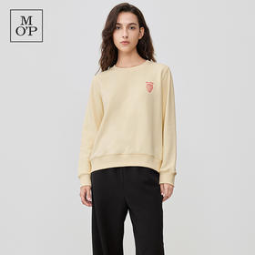 Marc O'Polo/MOP 秋季新款草莓印花logo圆领正肩套头卫衣女士