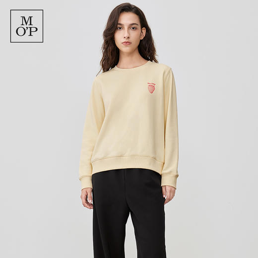 Marc O'Polo/MOP 秋季新款草莓印花logo圆领正肩套头卫衣女士 商品图0