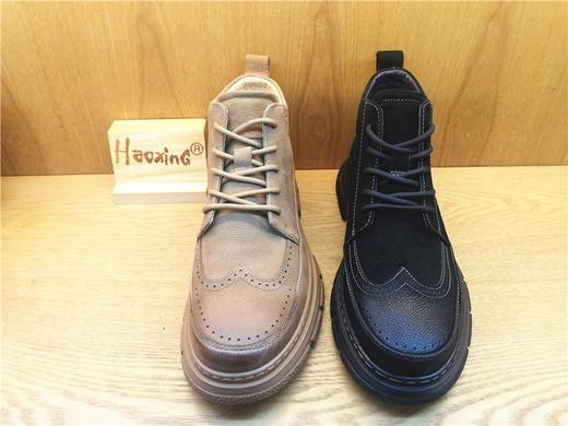 豪行秋冬11376197牛皮商务休闲高帮男鞋男靴皮鞋 商品图0