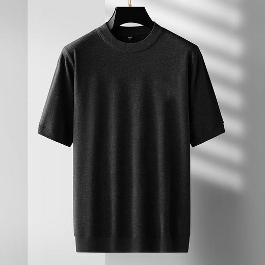 【新款DDS】大依优型大码男装圆领短袖毛衫线衣针织衫休闲加肥加大男士胖子大码内搭上衣毛衣 商品图3