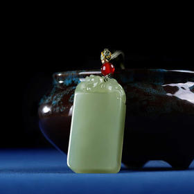 【经典】瑞兽貔貅天然和田玉无事牌