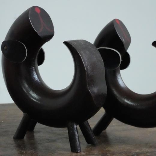 【苏州】日本手工木制狗摆件 商品图3