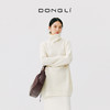 东黎 • 小山羊绒女士秋冬高领后开叉简约套衫 4764 商品缩略图1