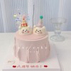 多款式~小动物卡通一家/情侣喵星人蛋糕（小动物可换）-低糖处理无添加 商品缩略图1