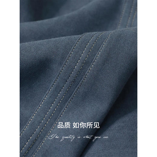 COCOBELLA重工撞色明线炒色花纱阔腿裤宽松直筒休闲裤PA0019 商品图4