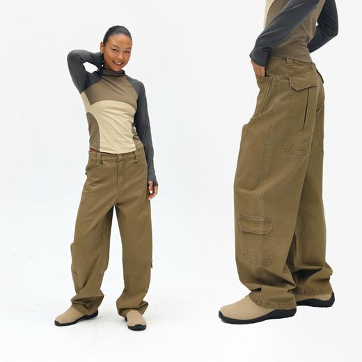oneup弯刀茧形工装长裤 商品图2