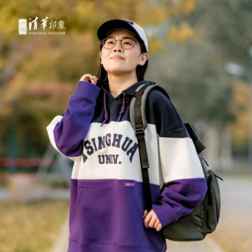 清华文创拼色英文帽衫 商品图8