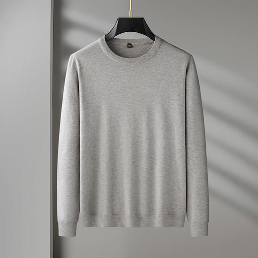 【7色可选】【新款DDS】大依优型大码男装圆领毛衫线衣针织衫休闲加肥加大男士胖子大码内搭上衣毛衣 商品图6