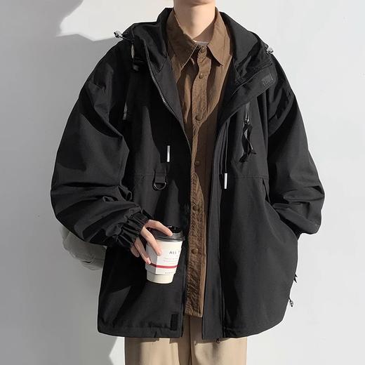 NASA新款外套男士春秋季连帽工装夹克潮牌休闲宽松防风防水冲锋衣 商品图1